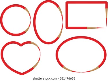 color pencil with border