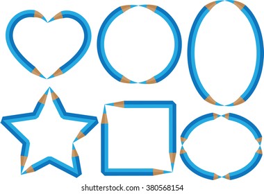 color pencil with border set