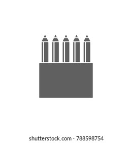 Color pencil box icon vector