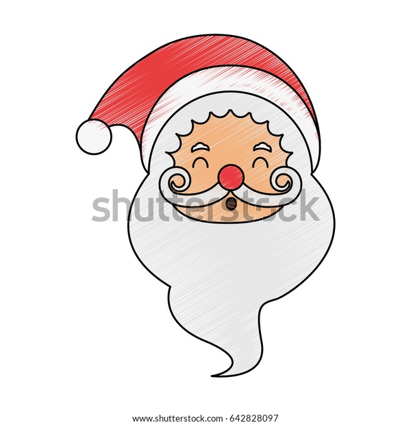 Color Pencil Cartoon Front View Face Stock Vector Royalty