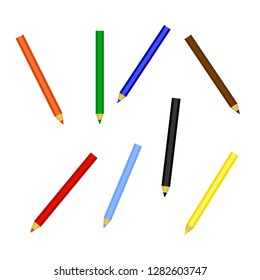 Color pencil. Drawing tool. Vector illustration. 