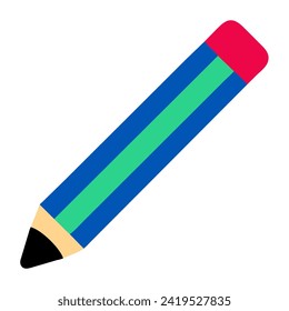 color pencil icon. flat vector style