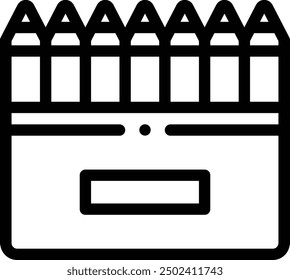 color pencil icon. Thin Linear Style Design Isolated On White Background
