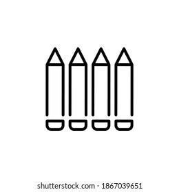 Color Pencil icon in vector. Logotype