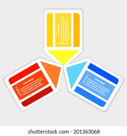 Color pencil illustration for infographics.  Vector illustration