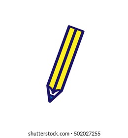 Color pencil isolated on white background. Drawing  tool sign. Vector illustration

