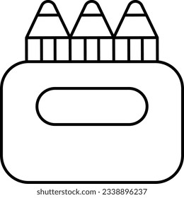 Color Pencil line icons design