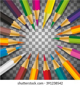 Color pencil on transparecy background