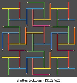 Color pencil pattern