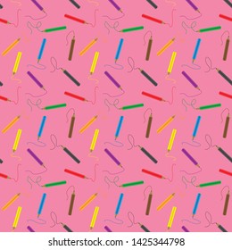 Color Pencil Pattern Vector Illustration