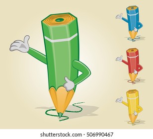 Color Pencil Presenting Things Above