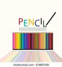 color pencil row.