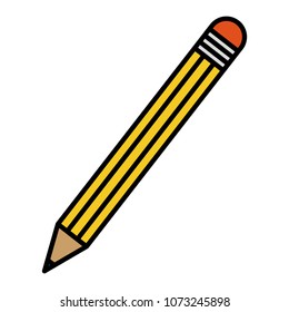 color pencil school object to drawing and write