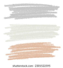 Color pencil strokes set. Kids hand drawn element. Grunge element for paper design. Banner for text.