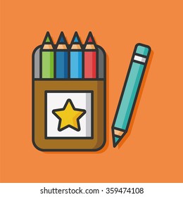 color pencil vector icon