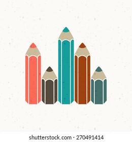 color pencil. Vector illustration