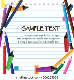 color pencil vector illustration