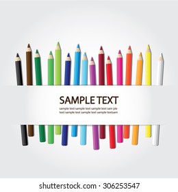 color pencil vector illustration