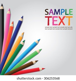 color pencil vector illustration