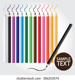color pencil vector illustration