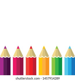 Color pencil vector illustration design