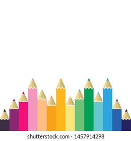 Color pencil vector illustration design