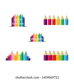 Color pencil vector illustration design