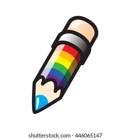 color pencil vector isolated