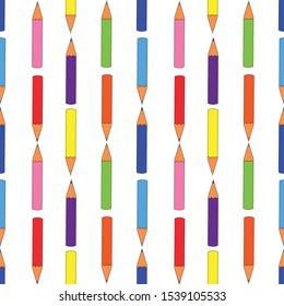 Color pencils background. Vector.Textile, bedding pattern, fashion design, decoupage and scrapbooking, cards, wallpaper, web design