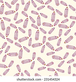 color pencils cute seamless pattern 