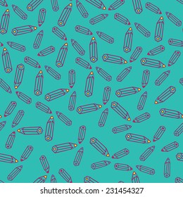 color pencils cute seamless pattern 