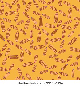 color pencils cute seamless pattern 
