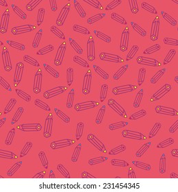 color pencils cute seamless pattern 