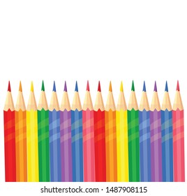 color pencils of different colors vector illustration