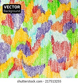 color pencils drawing background vector EPS 10