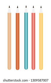 it is a color pencils flat design for different graphic illustration work