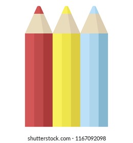 color pencils graphic vector illustration icon