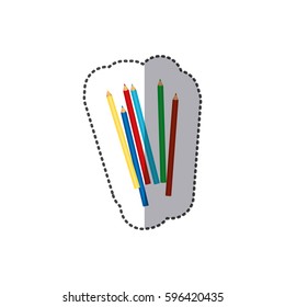 color pencils color icon, vector illustraction design image