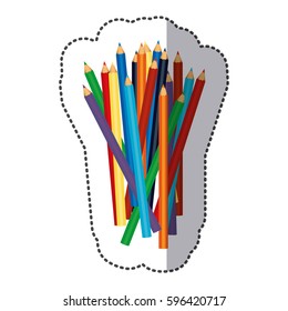 color pencils color icon, vector illustraction design image