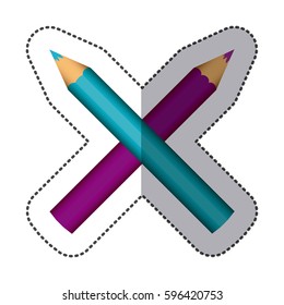 color pencils color icon, vector illustraction design image