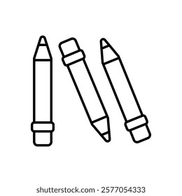 Color Pencils icon vector stock illustration