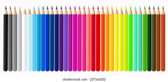 Color pencils illustration vector