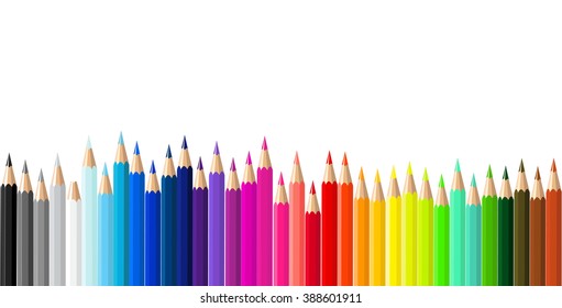 Color pencils illustration vector 