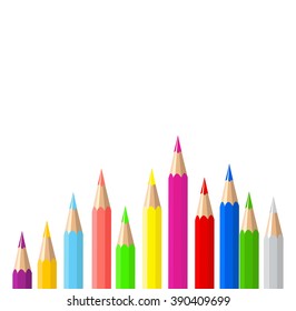 Color pencils illustration vector 
