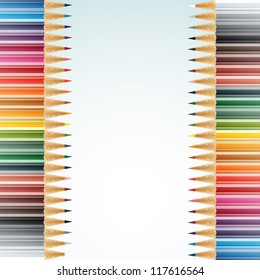 color pencils isolated on white background