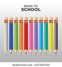 Color pencils isolated on white background