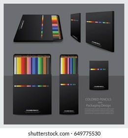 Color Pencils with Packaging Design Realistic