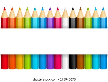 Color pencils with paper card