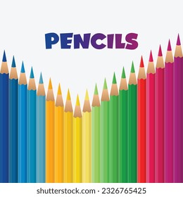 Color Pencils premium vector illustration