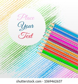 Color pencils scetch art background For Your Design eps 10 vector